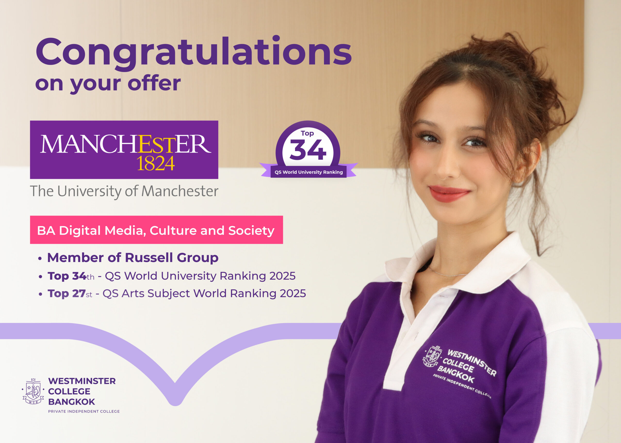 The University of Manchester, Kriti got offers