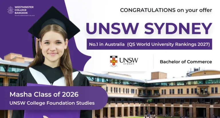 Masha Class of 2026 UNSW College Foundation Studies